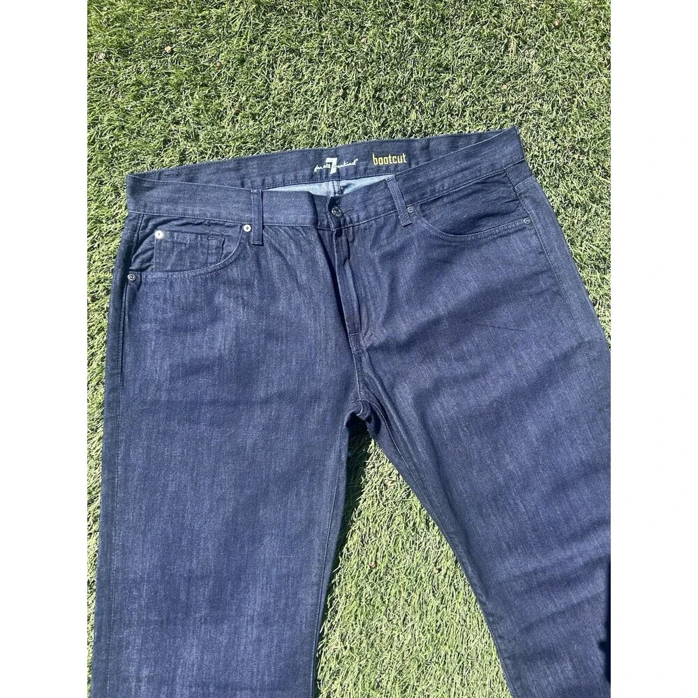 7 For All Mankind Mens Bootcut Jeans 40x34 Dark Indigo Denim NWOT